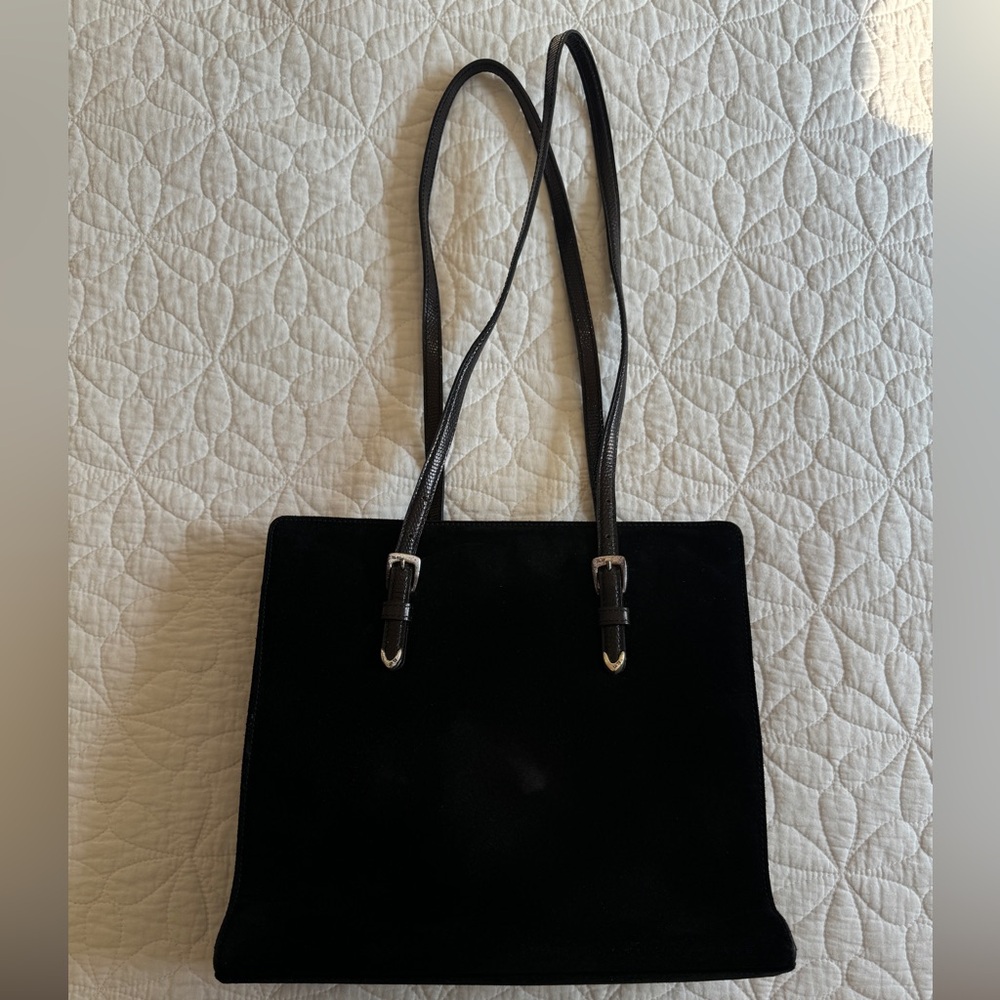 Ralph Lauren Black Suede Shoulder Bag Y2K vintage
